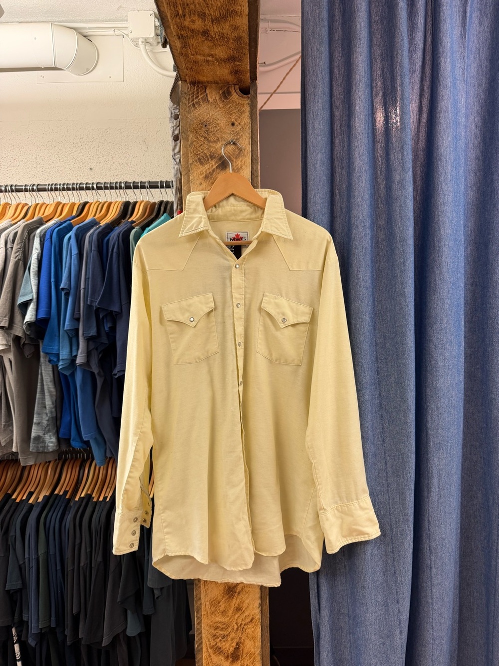 Vintag MWG yellow button up shirt